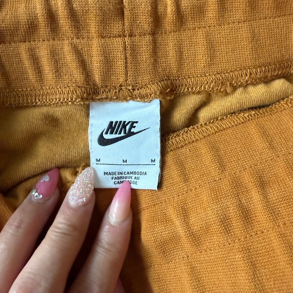 Gold Nike bell bottom style sweat pants - Picture 2 of 4